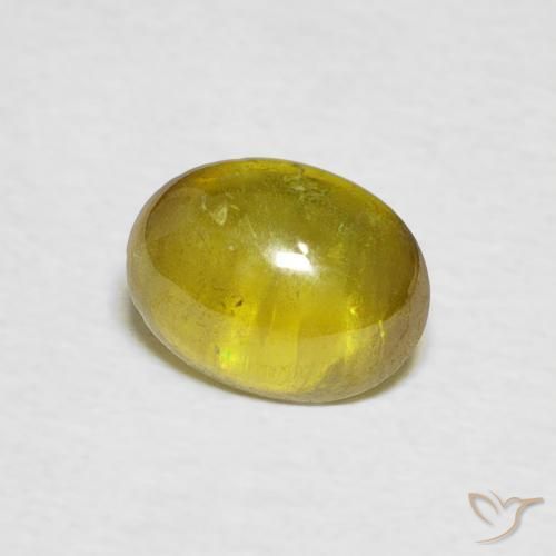 Sphène Jaune moyen naturelle ovale, 1.11 ct, Transparent