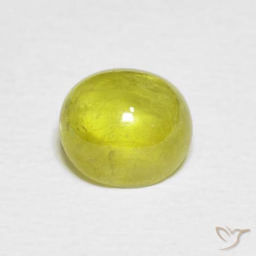 2.06ct Naturel Jaune verdâtre Sphène, ovale, Transparent