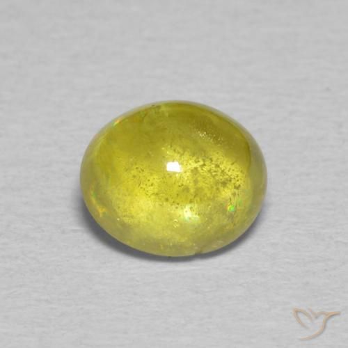 1.53ct Naturel Vert jaunâtre Sphène, ovale, Transparent
