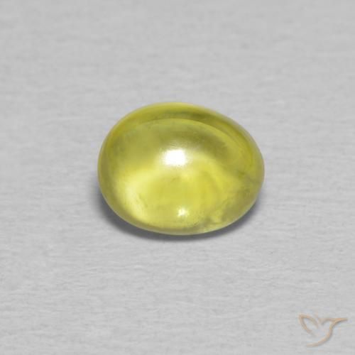 0.85ct Naturel Vert forêt chaud Sphène, ovale, Transparent