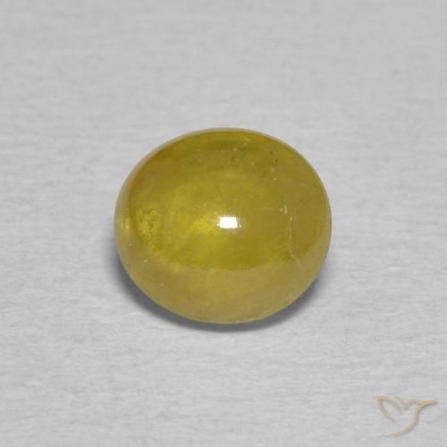 0.99ct Naturel Jaune automnal Sphène, ovale, Transparent