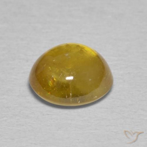 Sphène Doré brunâtre naturelle ovale, 2.06 ct, Transparent