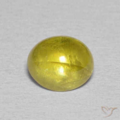 1.63ct Naturel Jaune moyen Sphène, ovale, Transparent