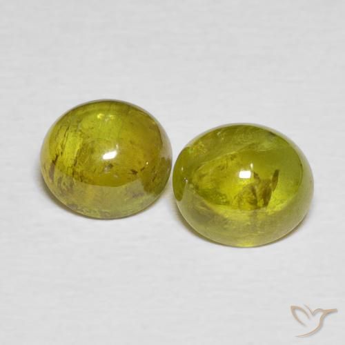 3.52ctw Naturel Vert forêt chaud Sphène, ovale, Transparent