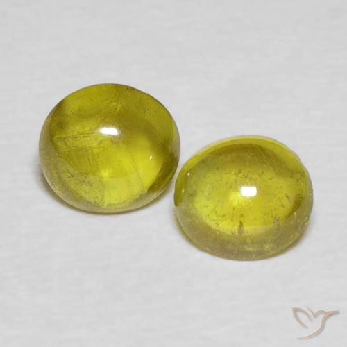 1.57ctw Naturel Doré terreux Sphène, ovale, Transparent