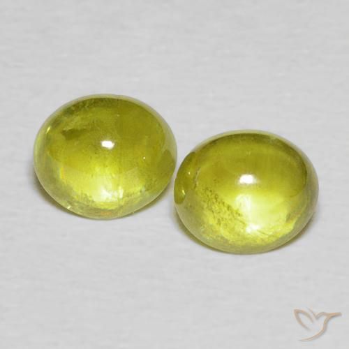 2.11ctw Naturel Vert moyen Sphène, ovale, Transparent
