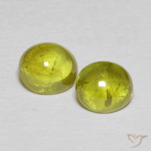 2.65ctw Naturel Vert jaunâtre Sphène, ovale, Transparent