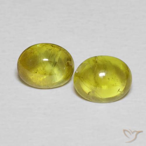 1.56ctw Naturel Doré terreux Sphène, ovale, Transparent