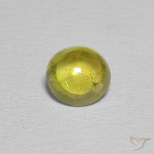 0.94ct Naturel Jaune moyen Sphène, ovale, Transparent