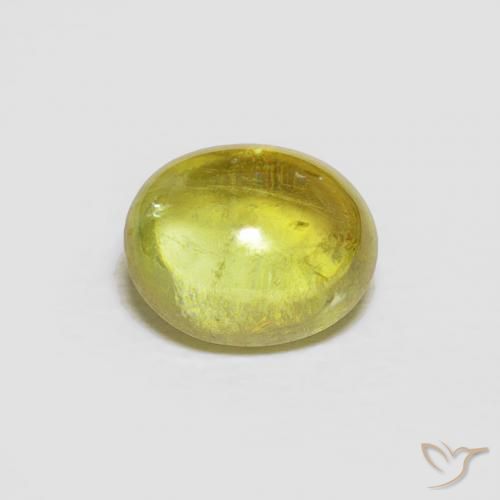 1.58ct Naturel Jaune verdâtre Sphène, ovale, Transparent