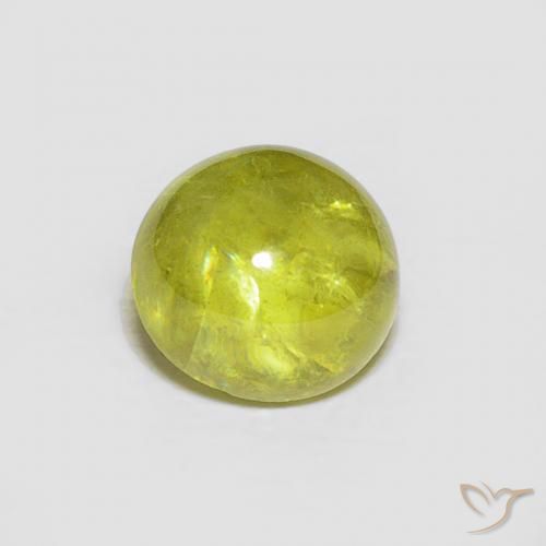 1.80ct Naturel Vert forêt chaud Sphène, ovale, Transparent