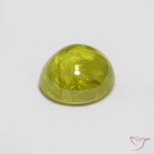 Sphène Vert forêt chaud naturelle ovale, 1.80 ct, Transparent