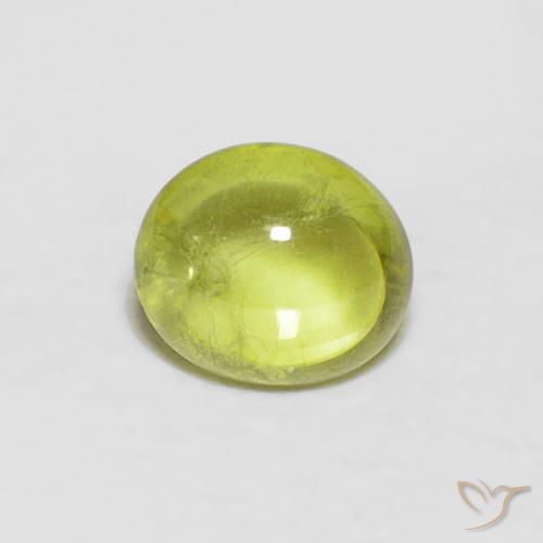 0.57ct Naturel Vert forêt chaud Sphène, ovale, Transparent