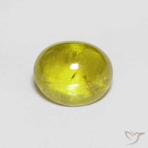 1.52ct Naturel Jaune moyen Sphène, ovale, Transparent