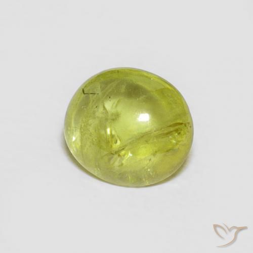 Sphène Vert moyen naturelle ovale, 1.75 ct, Transparent