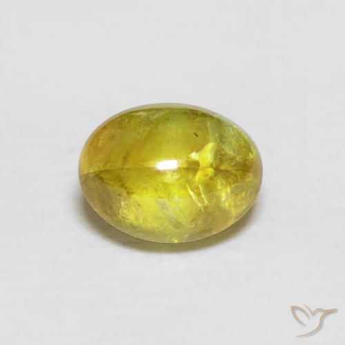0.94ct Naturel Jaune brunâtre Sphène, ovale, Transparent