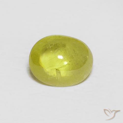 1.19ct Naturel Jaune moyen Sphène, ovale, Transparent