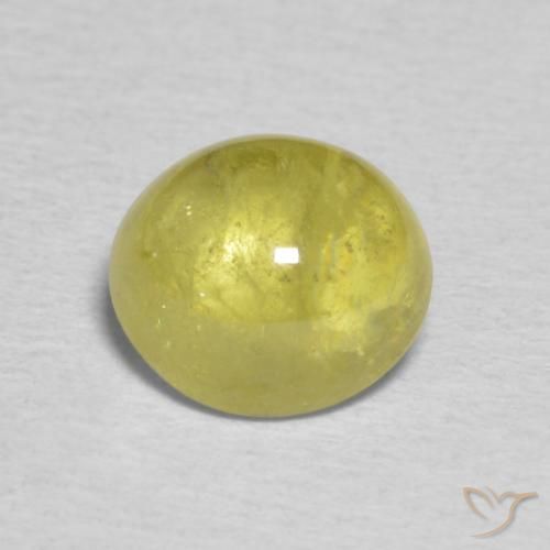 1.62ct Naturel Brun vert doré Sphène, ovale, Transparent