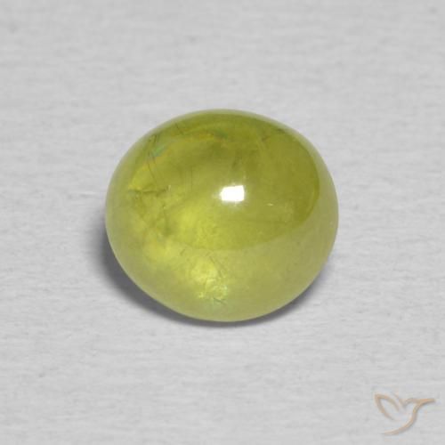 1.27ct Naturel Vert jaunâtre Sphène, ovale, Transparent
