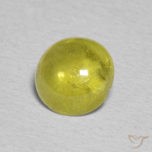 Sphène Jaune moyen naturelle ovale, 1.19 ct, Transparent