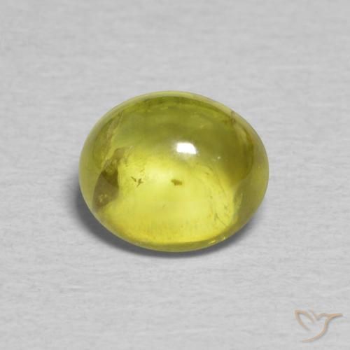 1.17ct Naturel Vert jaunâtre Sphène, ovale, Transparent