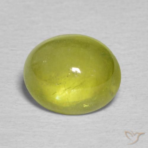 1.63ct Naturel Vert jaunâtre Sphène, ovale, Transparent