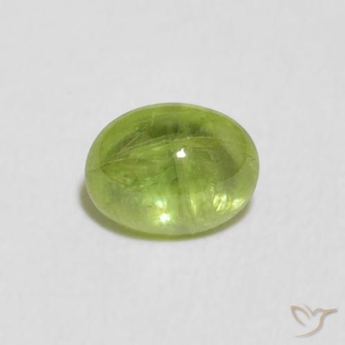 0.85ct Naturel Vert clair Sphène, ovale, Transparent