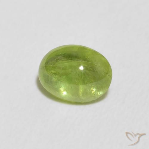 Sphène Vert clair naturelle ovale, 0.85 ct, Transparent