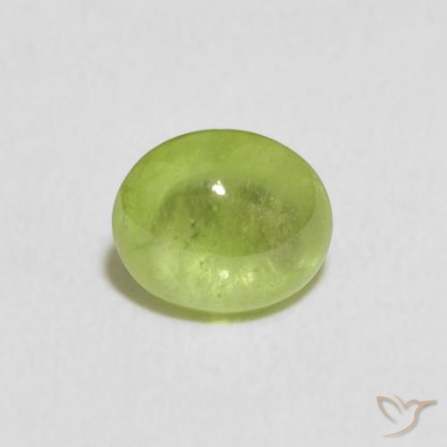 1.02ct Naturel Vert éclatant Sphène, ovale, Transparent