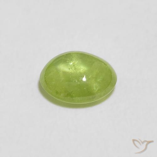 Sphène Vert éclatant naturelle ovale, 1.02 ct, Transparent