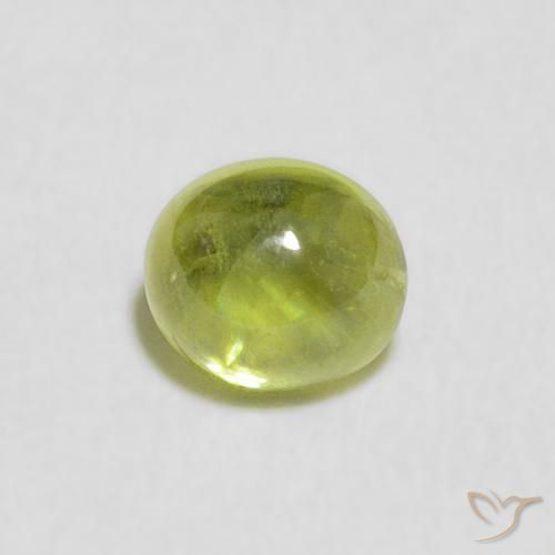 0.67ct Naturel Vert éclatant Sphène, ovale, Transparent