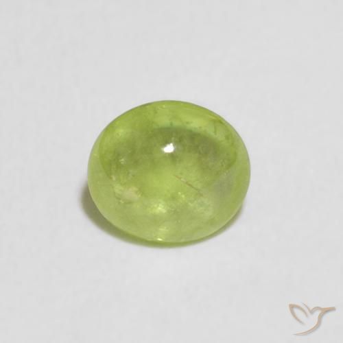 0.78ct Naturel Vert moyen Sphène, ovale, Transparent