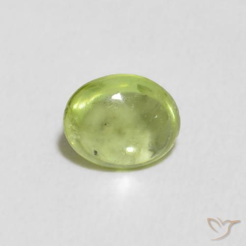 0.66ct Naturel Vert clair Sphène, ovale, Transparent
