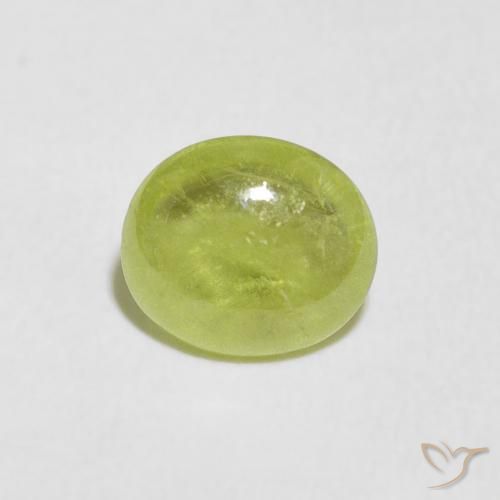 1.15ct Naturel Vert éclatant Sphène, ovale, Transparent