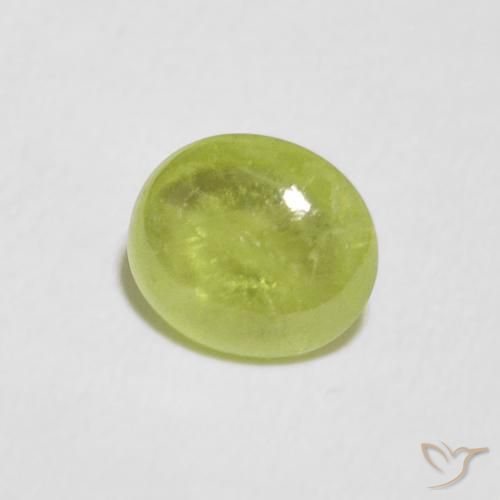 Sphène Vert éclatant naturelle ovale, 1.15 ct, Transparent
