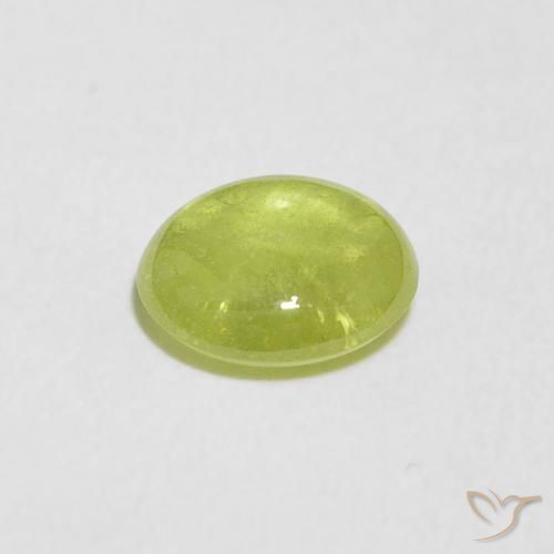 Sphène Vert éclatant naturelle ovale, 1.15 ct, Transparent