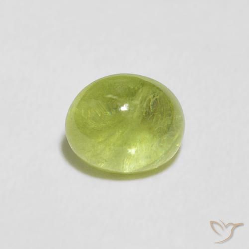 1.32ct Naturel Vert jaunâtre Sphène, ovale, Transparent
