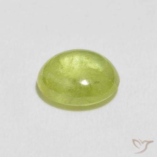Sphène Vert moyen naturelle ovale, 2.45 ct, Transparent
