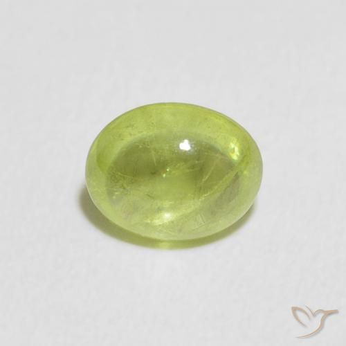 1.00ct Naturel Vert éclatant Sphène, ovale, Transparent