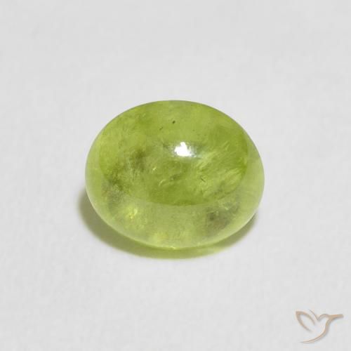 1.27ct Naturel Vert éclatant Sphène, ovale, Transparent