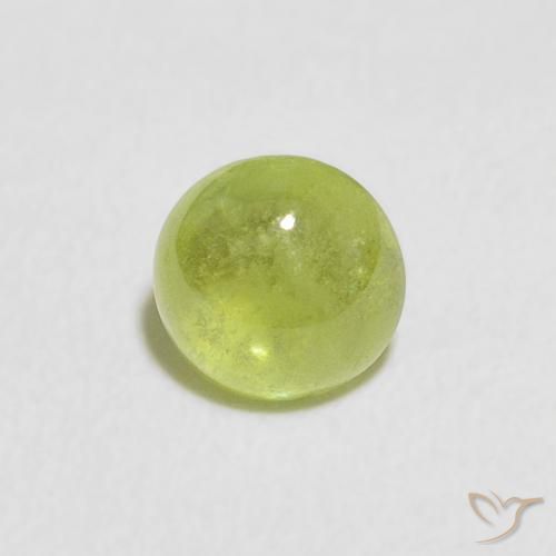 0.48ct Naturel Vert éclatant Sphène, ovale, Transparent