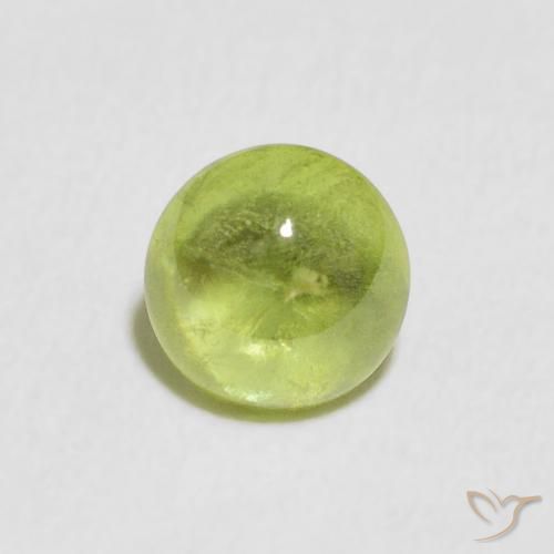 1.63ct Naturel Vert jaunâtre vif Sphène, ovale, Transparent