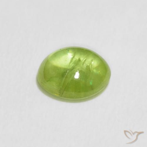 Sphène Vert éclatant naturelle ovale, 1.75 ct, Transparent