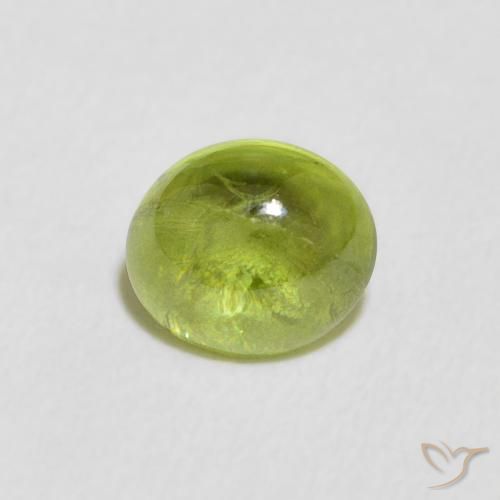 1.23ct Naturel Vert clair Sphène, ovale, Transparent