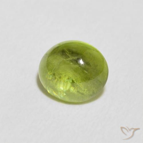 Sphène Vert clair naturelle ovale, 1.23 ct, Transparent