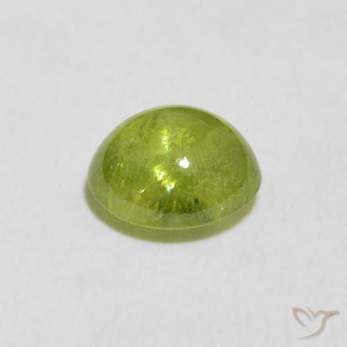 Sphène Vert clair naturelle ovale, 1.23 ct, Transparent