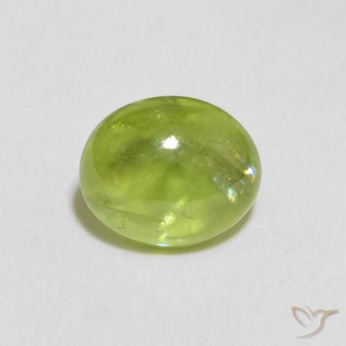 1.52ct Naturel Vert jaunâtre Sphène, ovale, Transparent