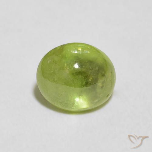 1.55ct Naturel Vert moyen Sphène, ovale, Transparent