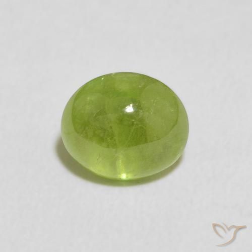 1.32ct Naturel Vert moyen Sphène, ovale, Transparent