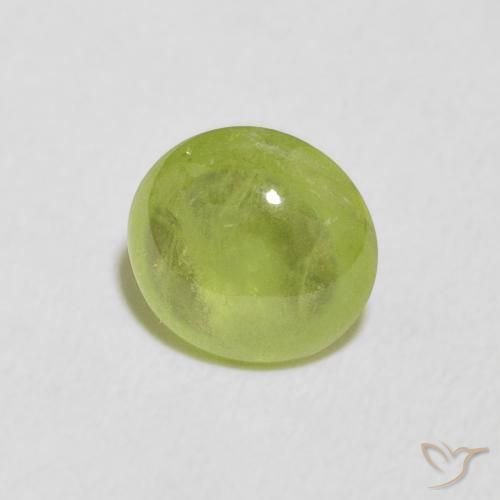 Sphène Vert clair naturelle ovale, 1.26 ct, Transparent